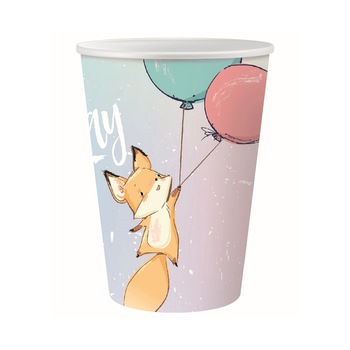 Set 6 pahare din carton, Happy Birthday, Deco, 200ml Set 6 pahare din carton, Happy Birthday, Deco, 200ml