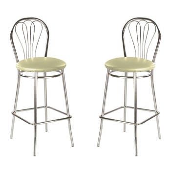 Set 2 scaune de bar VENUS Hoker, Oliv piele ecologica Set 2 scaune de bar VENUS Hoker, Oliv piele ecologica