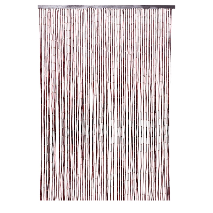 Fa gyöngyös ajtófüggöny, barna szín, 90x200 cm