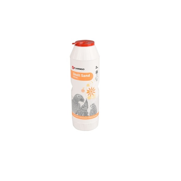 Nisip pentru pasari cu scoici, Alb, 2KG
