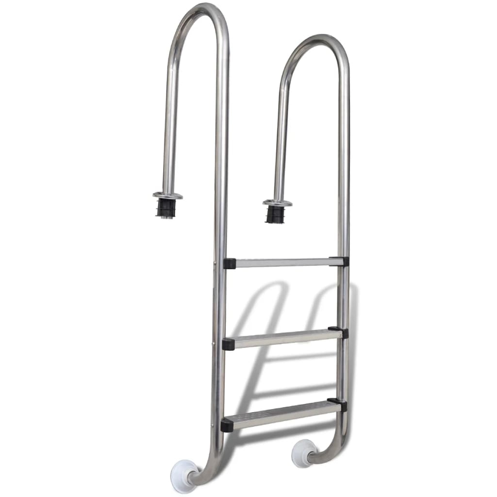 Scara pentru piscina, vidaXL, Otel, 120 cm, Argintiu