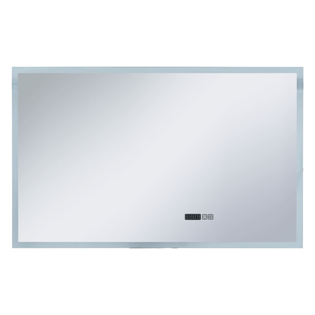 Oglinda cu LED, vidaXL, Aluminiu, 100 x 60 cm, Argintiu