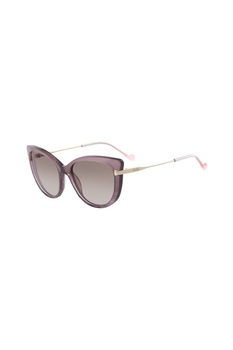 Liu Jo, Ochelari de soare cat-eye cu lentile in degrade, Violet prafuit/Auriu deschis, 53-18-135 Standard Liu Jo, Ochelari de soare cat-eye cu lentile in degrade, Violet prafuit/Auriu deschis, 53-18-135 Standard