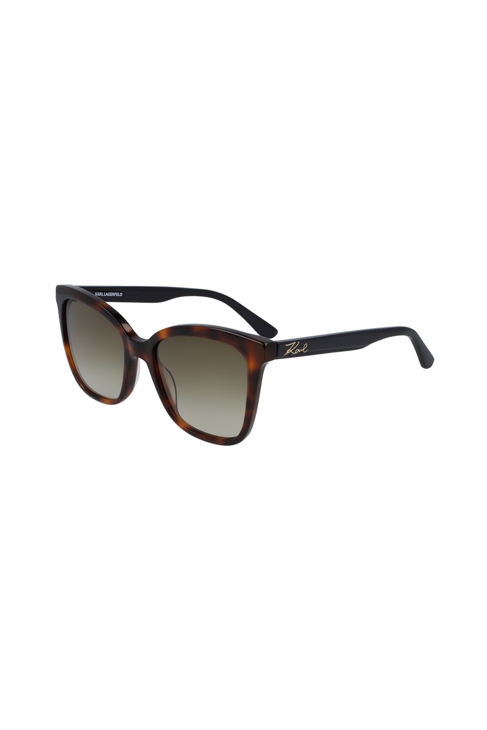 Karl Lagerfeld, Ochelari de soare butterfly cu lentile in degrade, Negru/Oranj, 54-18-140 Standard