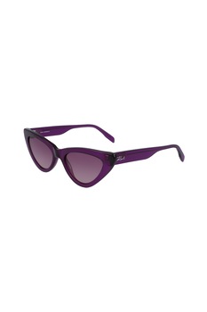 Karl Lagerfeld, Ochelari de soare cat-eye cu lentile in degrade, Violet, 52-18-140 Standard Karl Lagerfeld, Ochelari de soare cat-eye cu lentile in degrade, Violet, 52-18-140 Standard