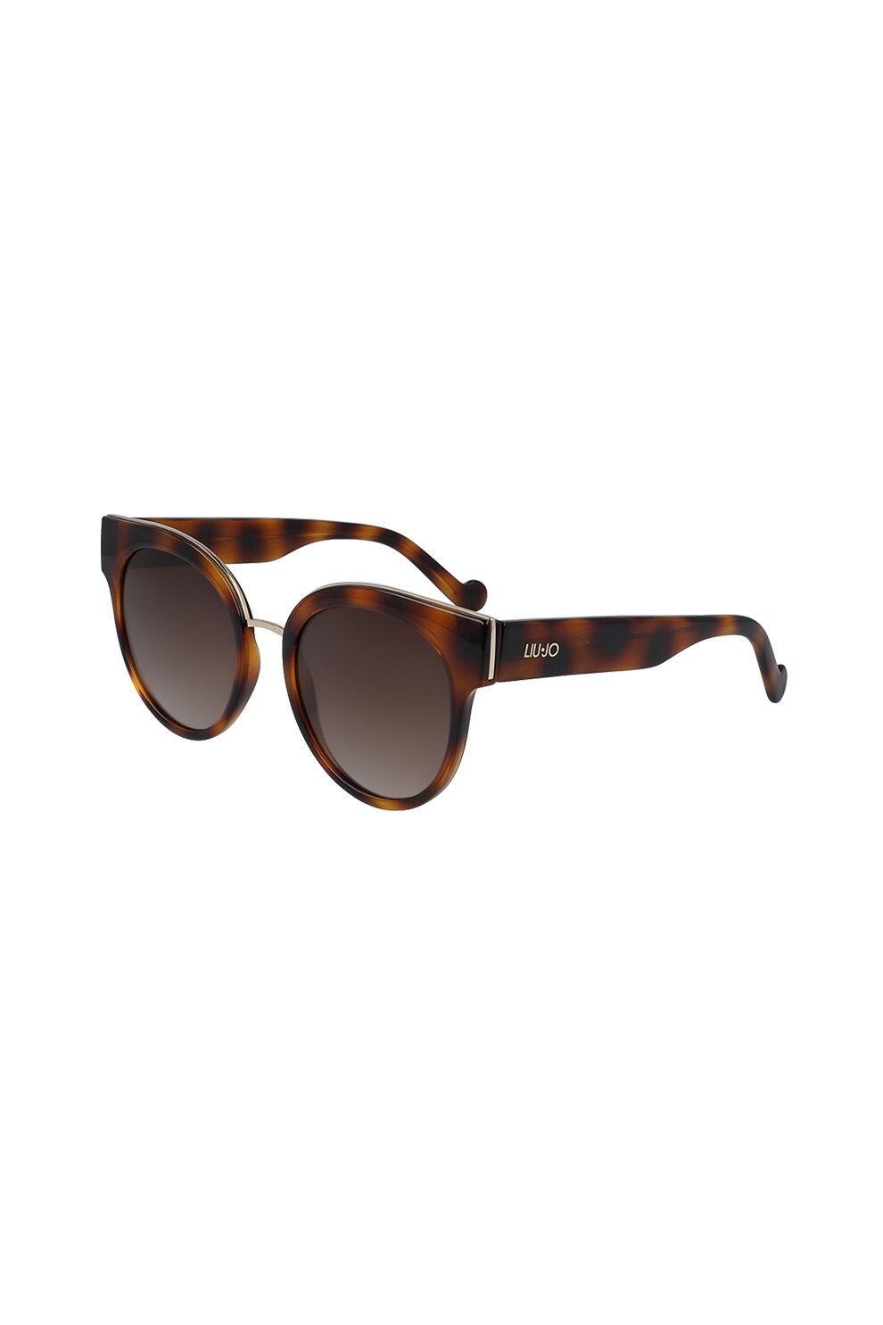 Liu Jo, Ochelari de soare cat-eye cu rame groase, Negru/Oranj, 52-20-140 Standard