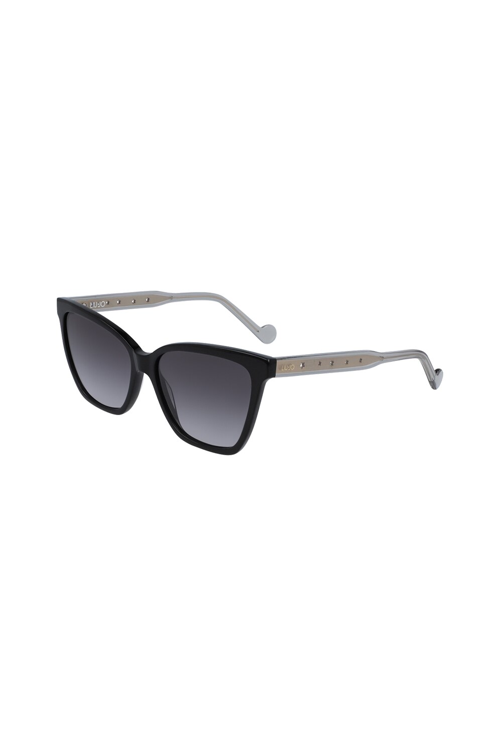 Liu Jo, Ochelari de soare cat-eye patrati, Negru/Albastru pastel/Argintiu, 55-15-140 Standard