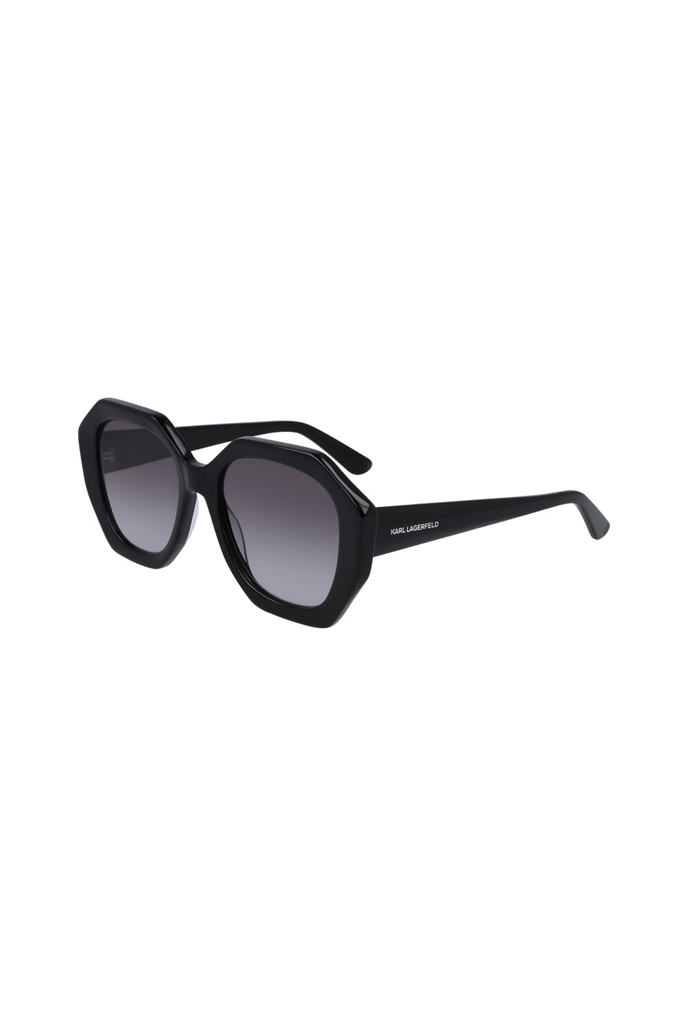 Karl Lagerfeld, Ochelari de soare dreptunghiulari, Negru, 52-18-140 Standard
