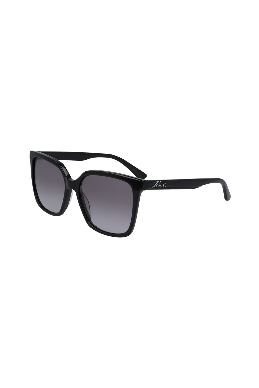 Karl Lagerfeld, Ochelari de soare dreptunghiulari cu lentile in degrade, Negru, 55-16-140 Standard