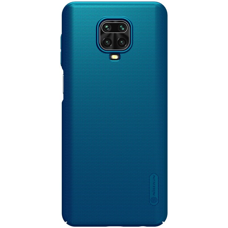 Husa protectie spate din plastic texturat albastru, pentru Xiaomi Redmi 9 Pro/ 9 Pro Max/ Note 9 S- Nillkin Frosted Shield