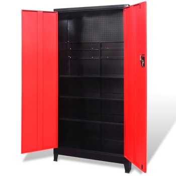 Dulap depozitare scule, vidaXL, Otel, 90 x 40 x 180 cm, Multicolor Dulap depozitare scule, vidaXL, Otel, 90 x 40 x 180 cm, Multicolor
