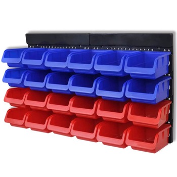Organizator scule garaj, vidaXL, Plastic, 17 x 10 x 7,5 cm, Albastru Organizator scule garaj, vidaXL, Plastic, 17 x 10 x 7,5 cm, Albastru
