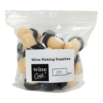Set 25 dopuri pluta cu cap negru de plastic Wine Craft Set 25 dopuri pluta cu cap negru de plastic Wine Craft