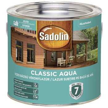 Lazura Sadolin Classic Aqua Stejar Deschis, Sadolin, 2.5L Lazura Sadolin Classic Aqua Stejar Deschis, Sadolin, 2.5L
