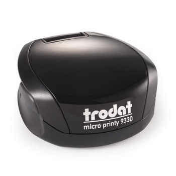 Stampila rotunda firma, de buzunar, Trodat Micro Printy 9330, tus albastru, diametru 30 mm, culoare neagra Stampila rotunda firma, de buzunar, Trodat Micro Printy 9330, tus albastru, diametru 30 mm, culoare neagra