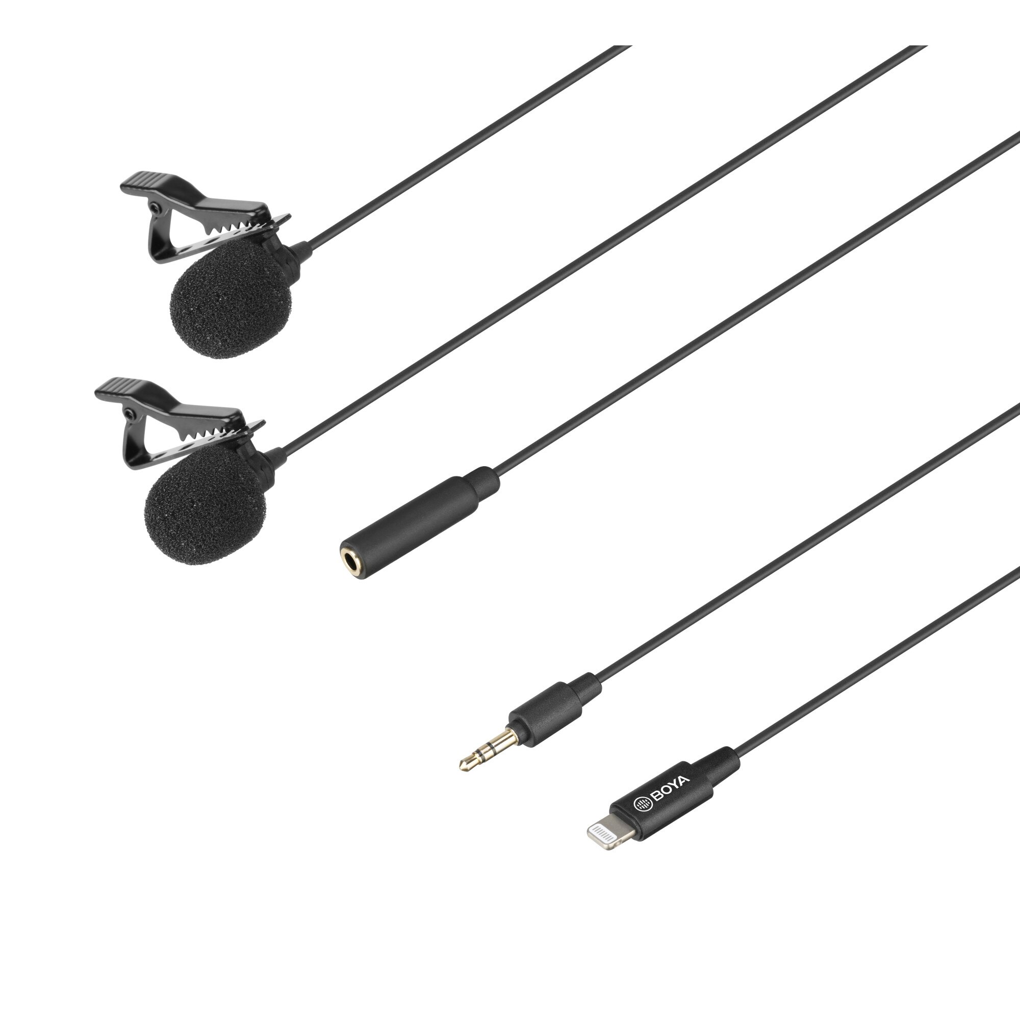 Lavaliera dual-mic Boya pentru iPhone si alte dispozitive Apple