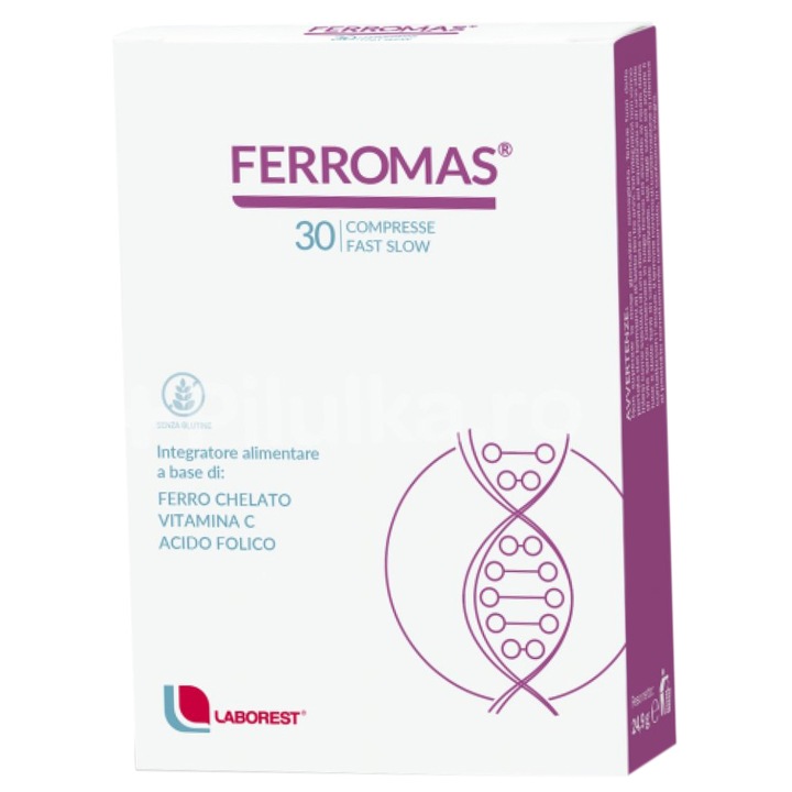 Supliment alimentar Ferromas Laborest Italia, 30 comprimate ﬁlmate