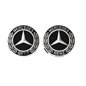 Set 2 capacele roti 75mm negre, pentru jante aliaj Mercedes-Benz Set 2 capacele roti 75mm negre, pentru jante aliaj Mercedes-Benz