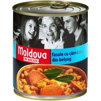 Fasole cu carnaciori Moldova in bucate, 830g