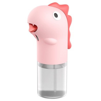 Dozator de sapun automat cu senzor, Baseus Minidinos, 300 ml, baterii 4 x AA, Roz Dozator de sapun automat cu senzor, Baseus Minidinos, 300 ml, baterii 4 x AA, Roz