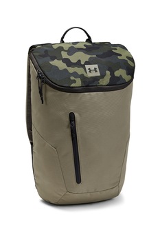 Under Armour, Rucsac unisex cu model camuflaj Sportstyle, Bej/verde militar Under Armour, Rucsac unisex cu model camuflaj Sportstyle, Bej/verde militar