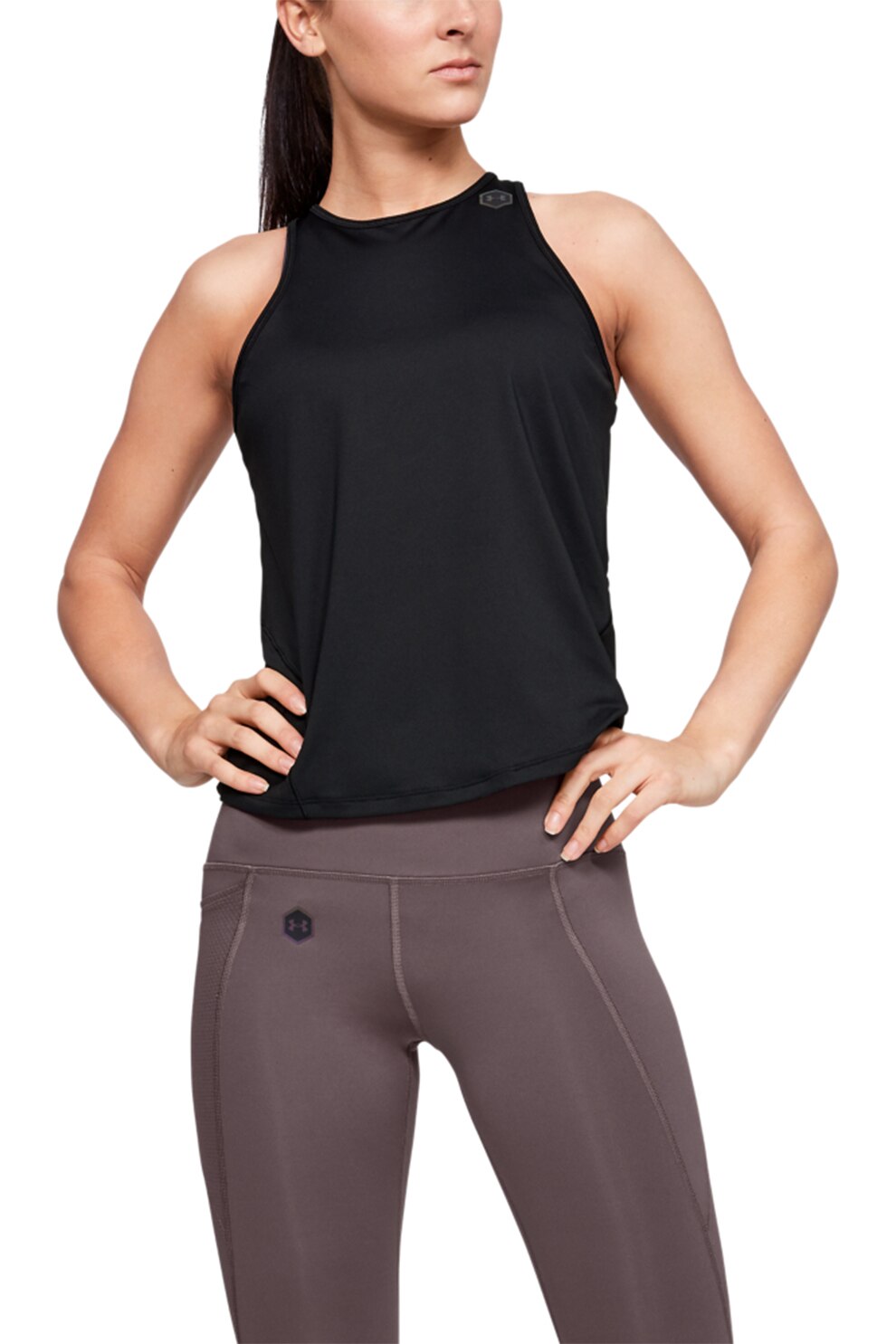 Under Armour, Top pentru fitness Rush, Negru, XL