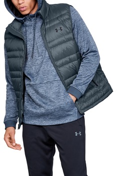 Under Armour, Vesta lejera impermeabila cu umplutura de puf, pentru antrenament Armour, Gri carbune Under Armour, Vesta lejera impermeabila cu umplutura de puf, pentru antrenament Armour, Gri carbune