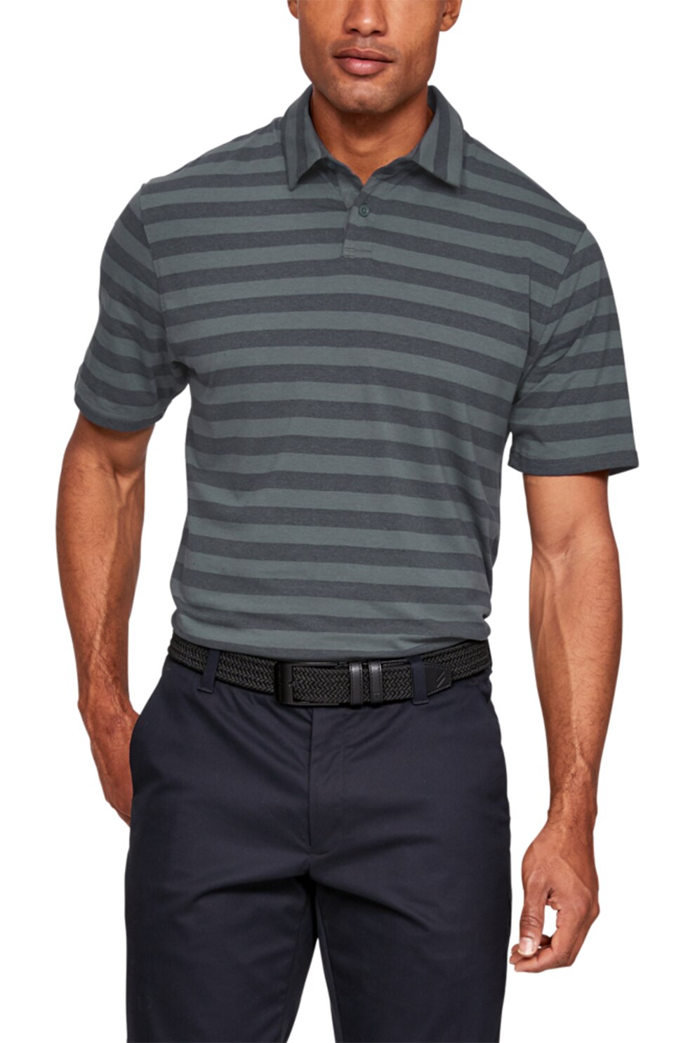 Under Armour, Tricou polo Scramble Golf, Gri