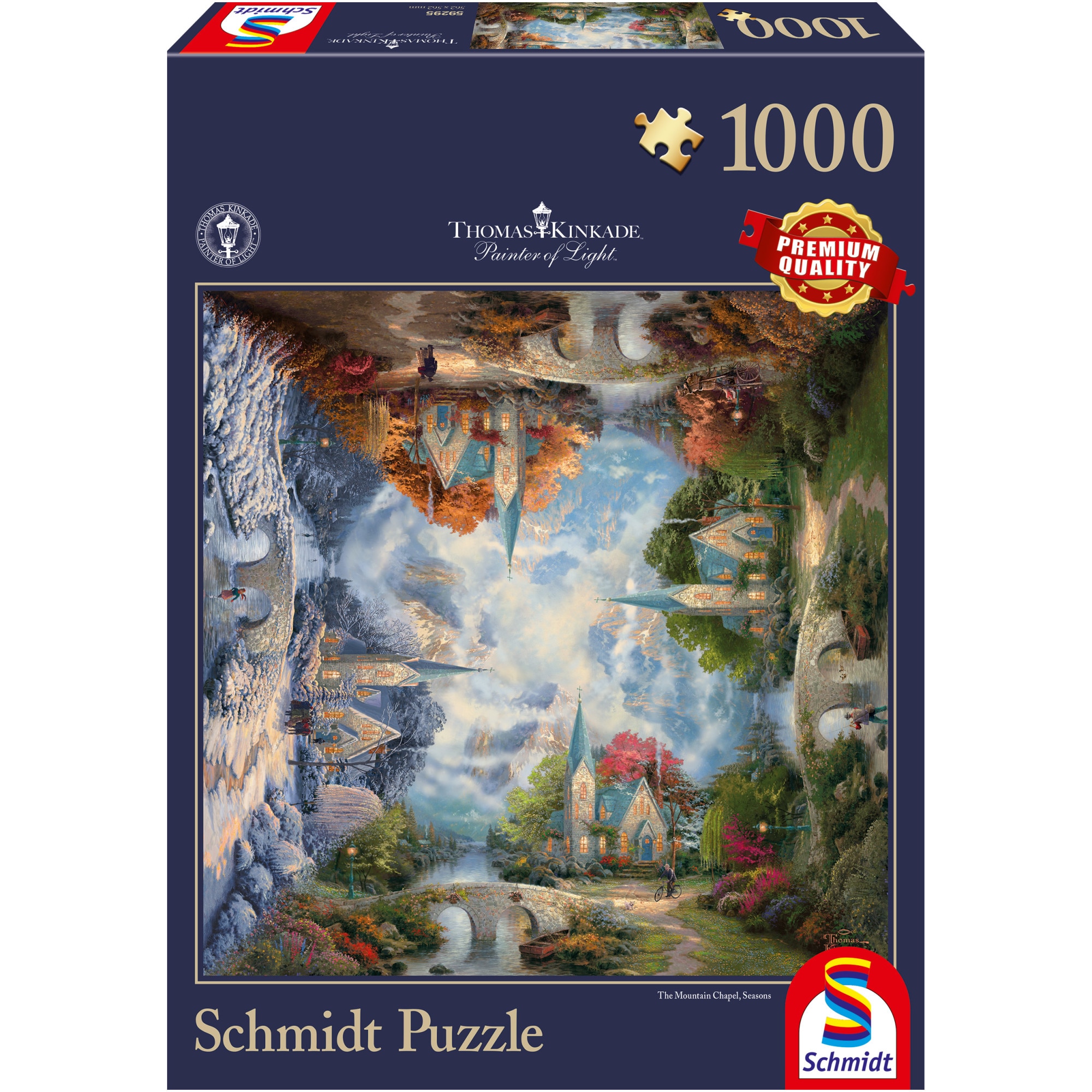Puzzle Schmidt - Thomas Kinkade: Capela de la munte, 1000 piese