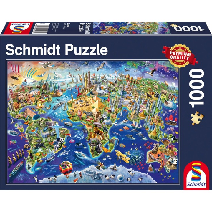 Пъзел Schmidt - Discover the world, 1000 части