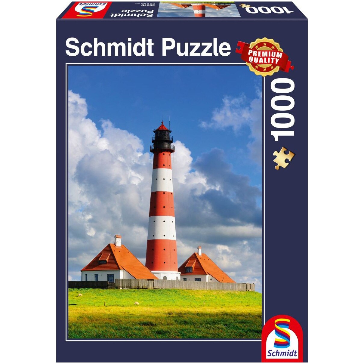 Puzzle Schmidt - Westerhever lighthouse, 1000 piese