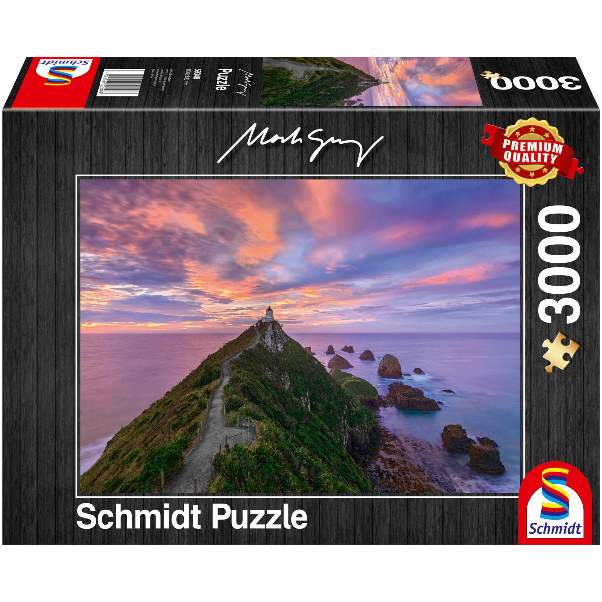 Puzzle Schmidt - Mark Gray: Nugget point lighthouse, The Catlins, South island, 3000 piese