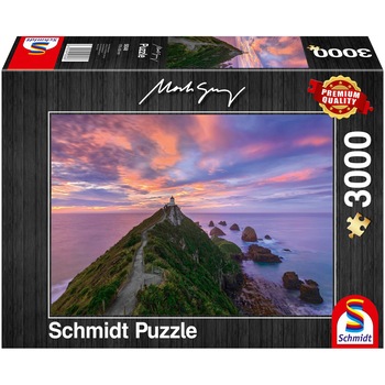 Puzzle Schmidt - Mark Gray: Nugget point lighthouse, The Catlins, South island, 3000 piese Puzzle Schmidt - Mark Gray: Nugget point lighthouse, The Catlins, South island, 3000 piese