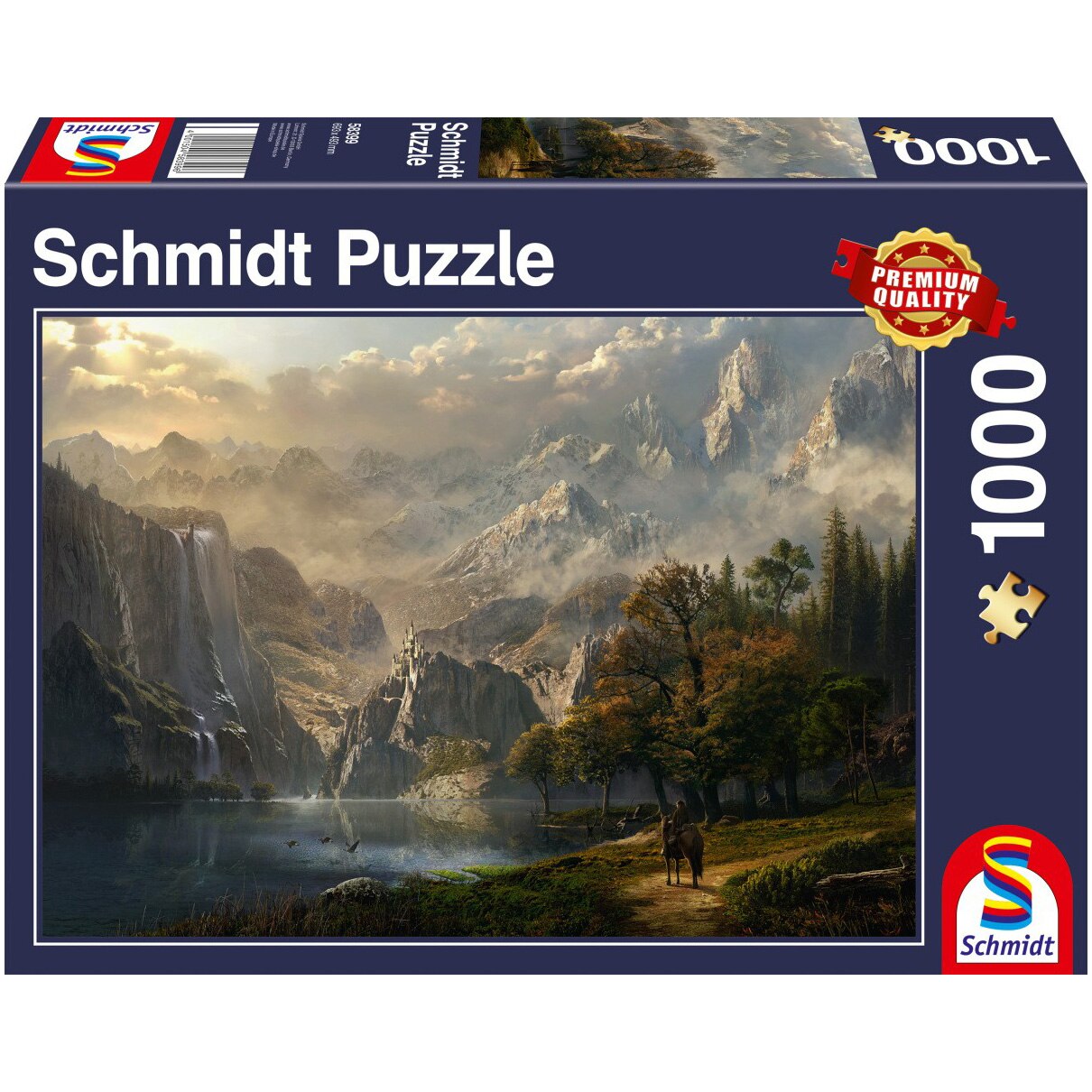 Puzzle Schmidt - Pastoral waterfall, 1000 piese