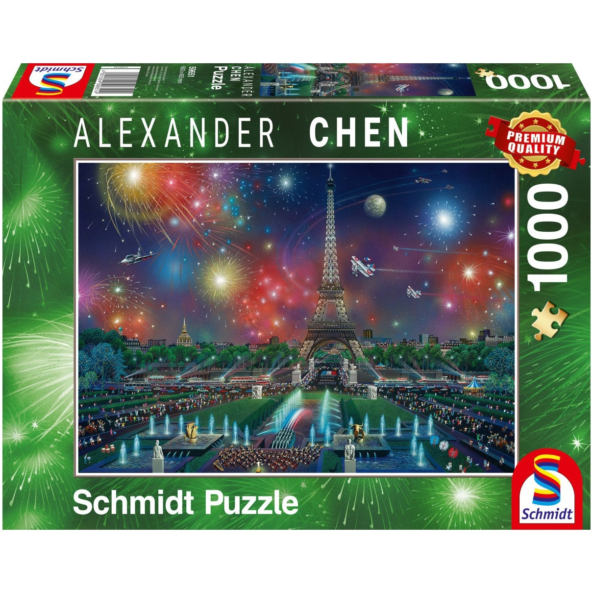 Puzzle Schmidt - Alexander Chen: Fireworks at the Eiffel Tower, 1000 piese
