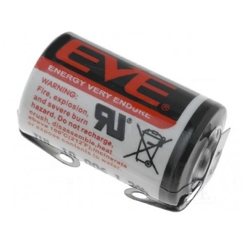 Baterie ER14250, 1/2AA, 1/2R6, litiu, 3,6V, 1100mAh, Eve Battery Co, cu terminale - 050434 Baterie ER14250, 1/2AA, 1/2R6, litiu, 3,6V, 1100mAh, Eve Battery Co, cu terminale - 050434
