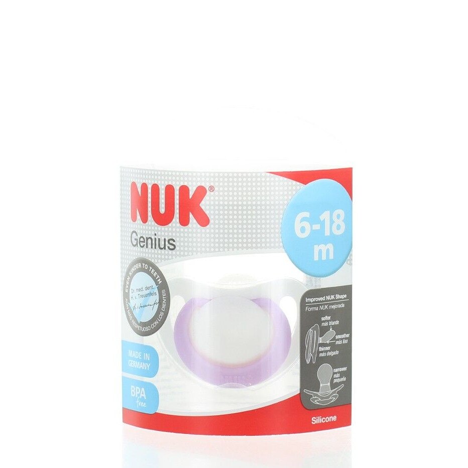 Suzeta, Nuk, ortodontica, silicon, 6-18 luni