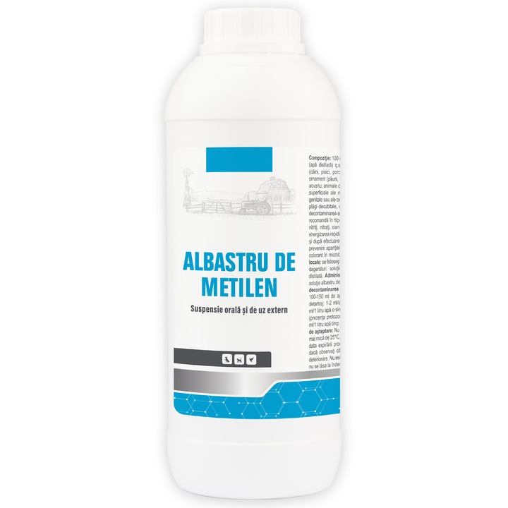 Solutie orala si de uz veterinar, Albastru de metilen, Pasteur, 1 L