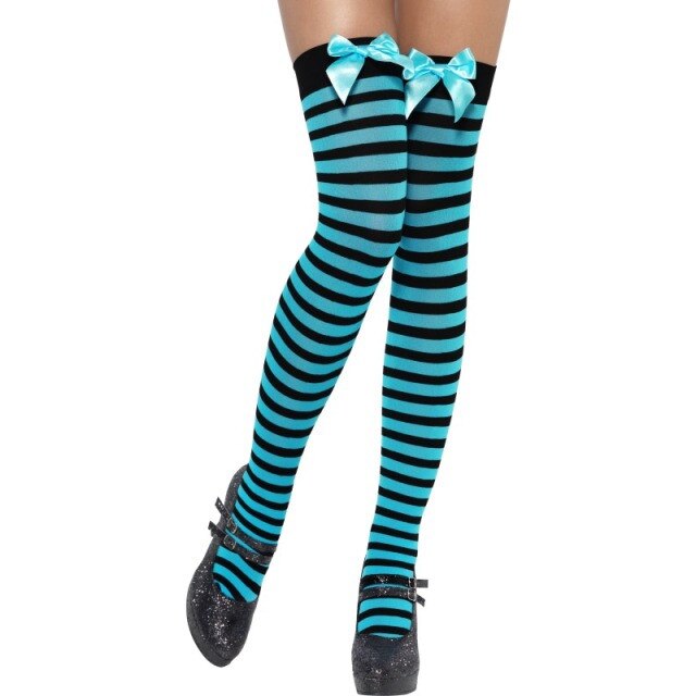 Ciorapi pentru femei, negru cu tucoaz, cu fundita, marime universala