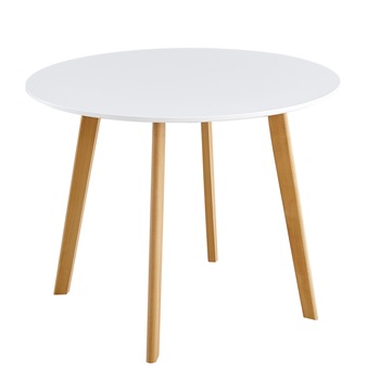 Masa rotunda Kring Stockholm, MDF / Lemn, 100x75 cm, Alb Masa rotunda Kring Stockholm, MDF / Lemn, 100x75 cm, Alb