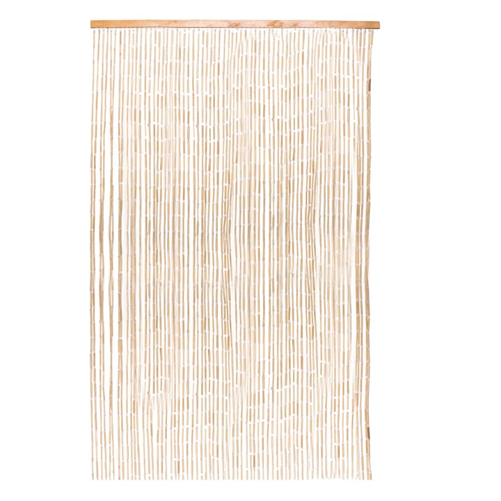 Завеса за врати с дървени мъниста Qdecor естествен цвят 90x200 см 65 струни