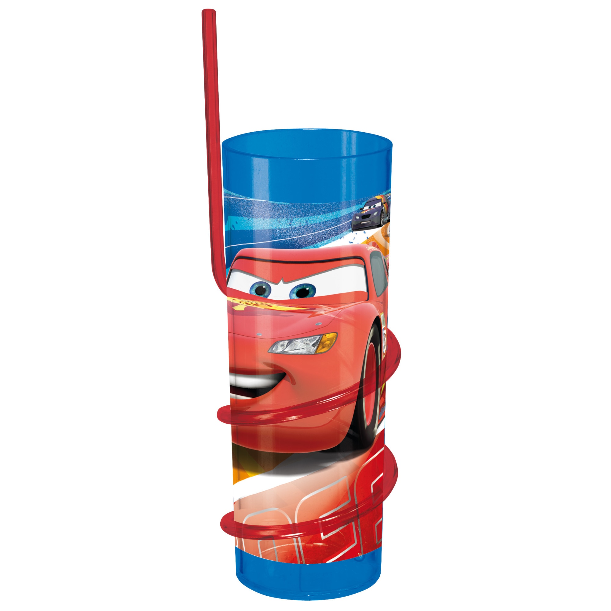 Pahar cu pai Disney, 325ml, Cars Raceway
