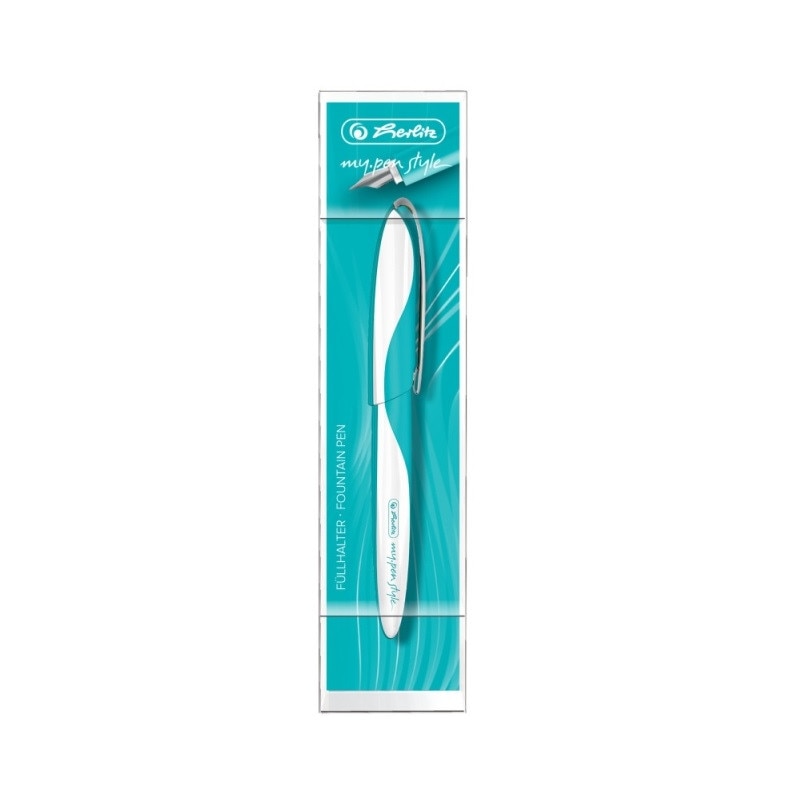 Stilou Herlitz My Pen, Style penita M turcoaz - cutie eleganta din plastic