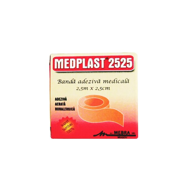 Banda adeziva medicala, 2.5 m x 2.5 cm
