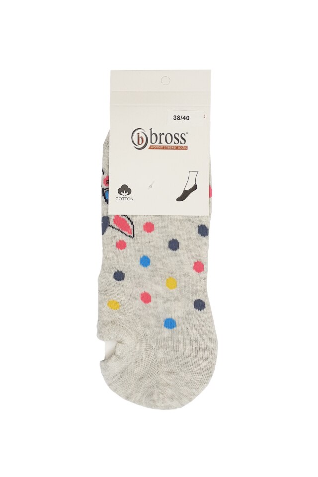 Sosete invizibile bumbac 14627,de dama, Gri