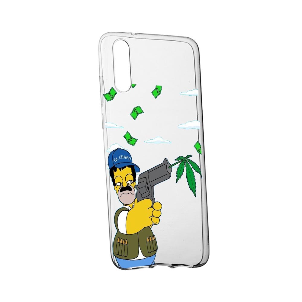 Husa Narcos Simpson, Movie pentru Sony Xperia 5, rezistenta la uzura, anti-alunecare, din silicon Premium, 441