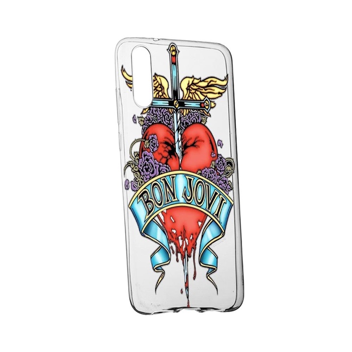 Husa Bon Jovi, pentru Huawei P40 Lite 5G, rezistenta la uzura, anti-alunecare, din silicon Premium, 533