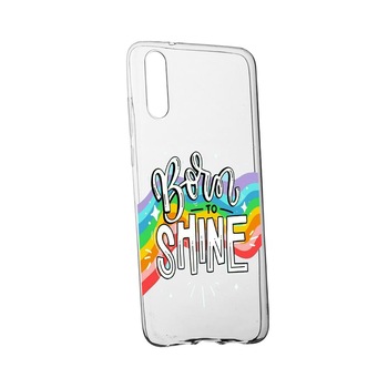Husa cu mesaj Born To Shine, pentru Huawei P40 Lite 5G, rezistenta la uzura, anti-alunecare, din silicon Premium, 489 Husa cu mesaj Born To Shine, pentru Huawei P40 Lite 5G, rezistenta la uzura, anti-alunecare, din silicon Premium, 489