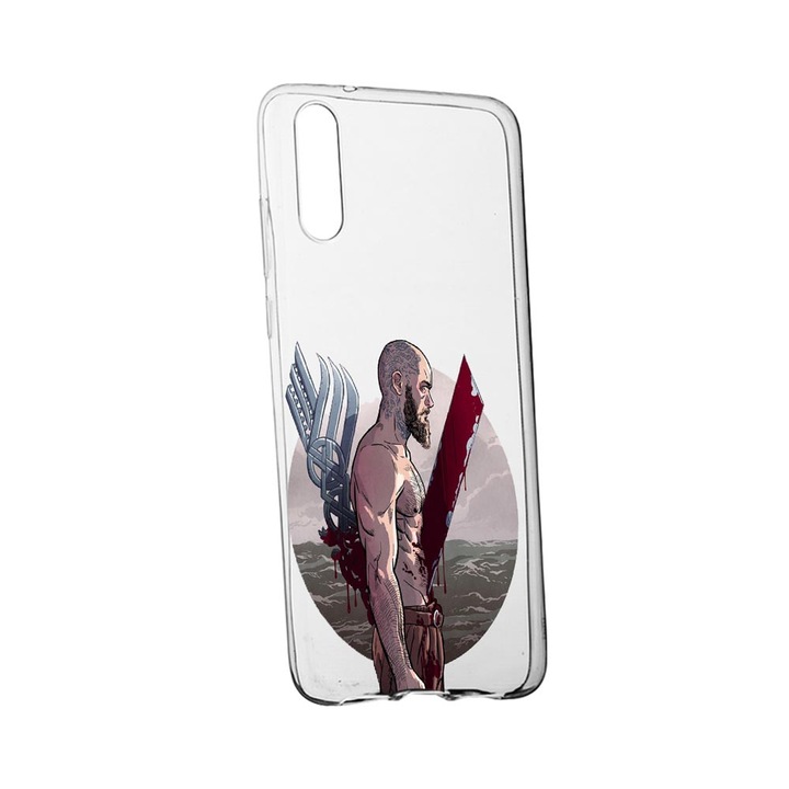 Husa Vikingii Ragnar Lothbrok Movie, pentru Huawei P40 Lite 5G, rezistenta la uzura, anti-alunecare, din silicon Premium, 455