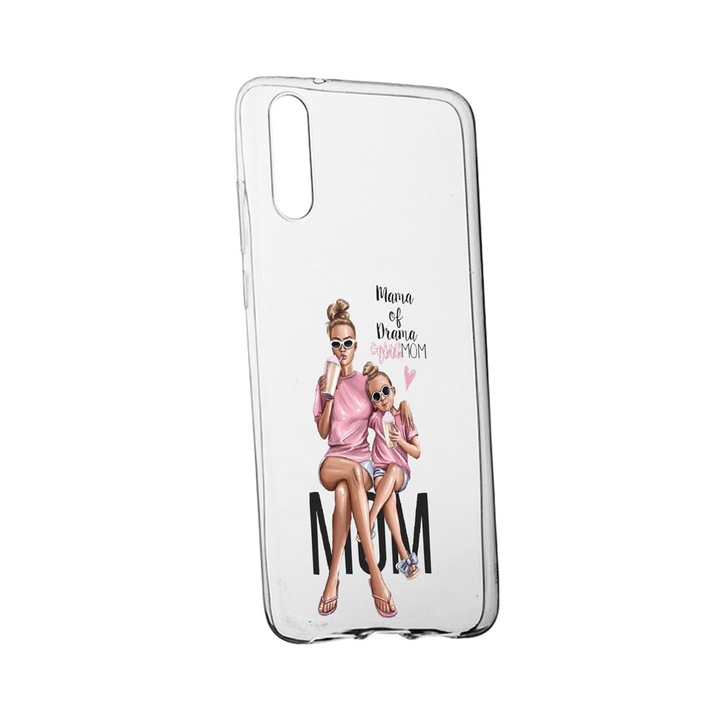 Husa Girl - Mom, pentru Huawei P40 Lite 5G, rezistenta la uzura, anti-alunecare, din silicon Premium, 558